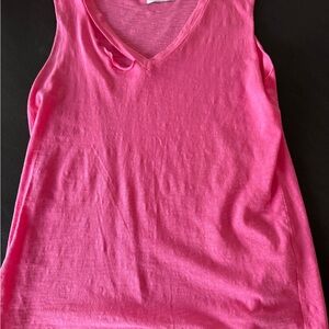 Pink V-Neck Sleeveless Top